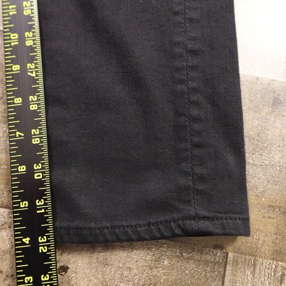 7 For All Mankind Paxtyn Skinny Performance Jeans Men’s 31 Black Distressed Knee - Picture 4 of 14